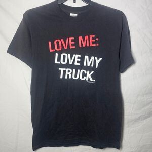 Vintage 2003 love me love my truck black tshirt